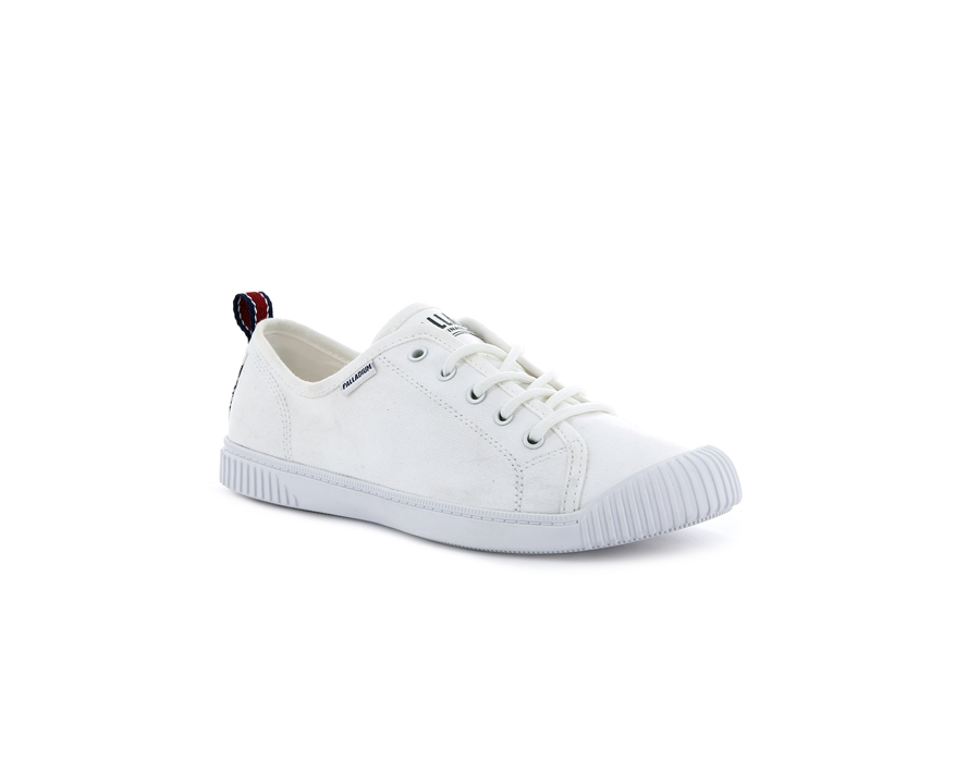 Palladium Easy Lace Canvas Hvite | ZZX5457FX