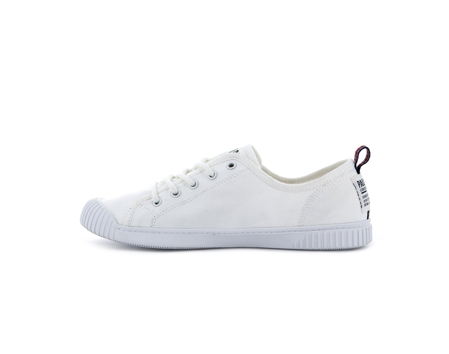 Palladium Easy Lace Canvas Hvite | ZZX5457FX