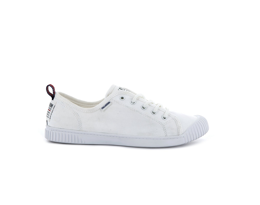 Palladium Easy Lace Canvas Hvite | ZZX5457FX