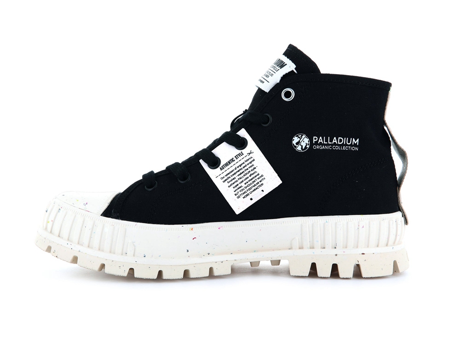 Palladium Pallashock Mid Organic Svarte | WZX9361AR