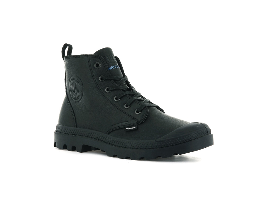 Palladium Pampa Hi Ess Lær Wp+ Svarte | KCR5764ST