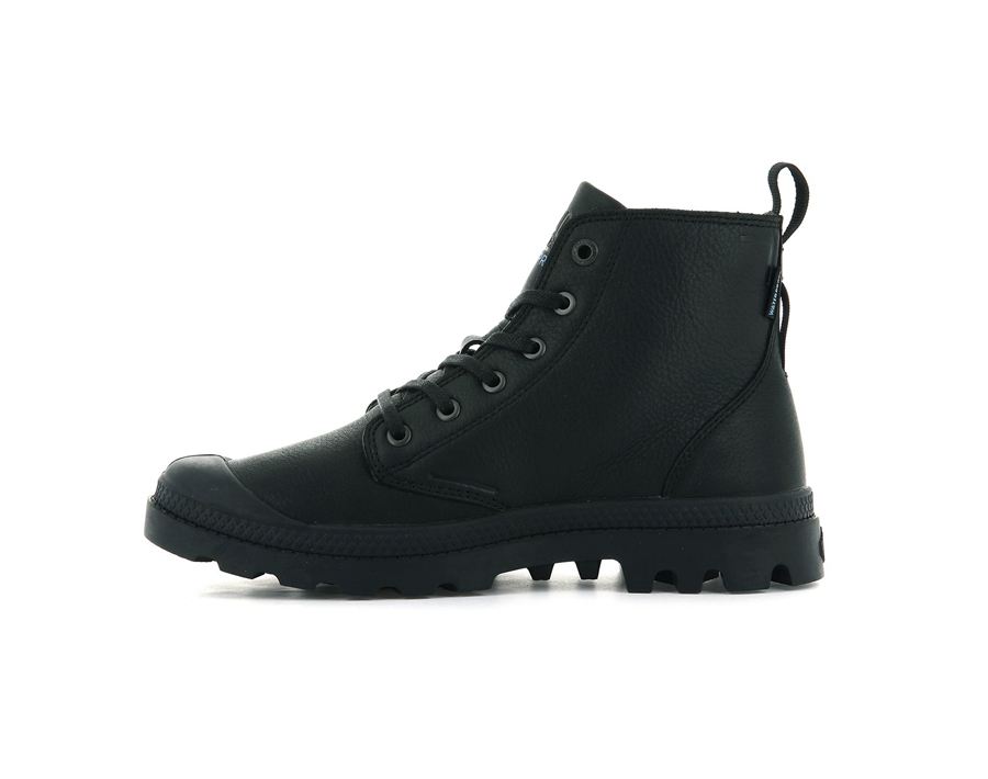 Palladium Pampa Hi Ess Lær Wp+ Svarte | KCR5764ST