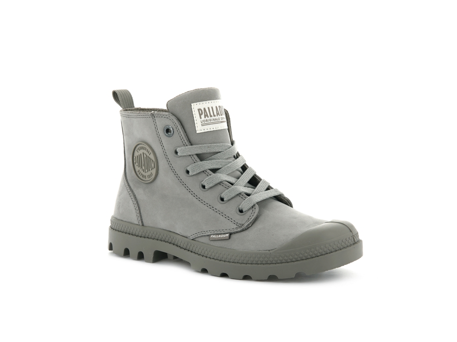 Palladium Pampa Hi Zip Nubuck Grå | FUI2250GD