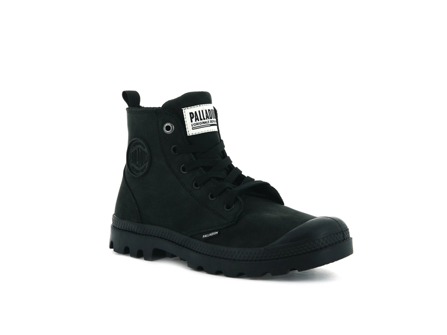 Palladium Pampa Hi Zip Nubuck Svarte | DFY783ZB