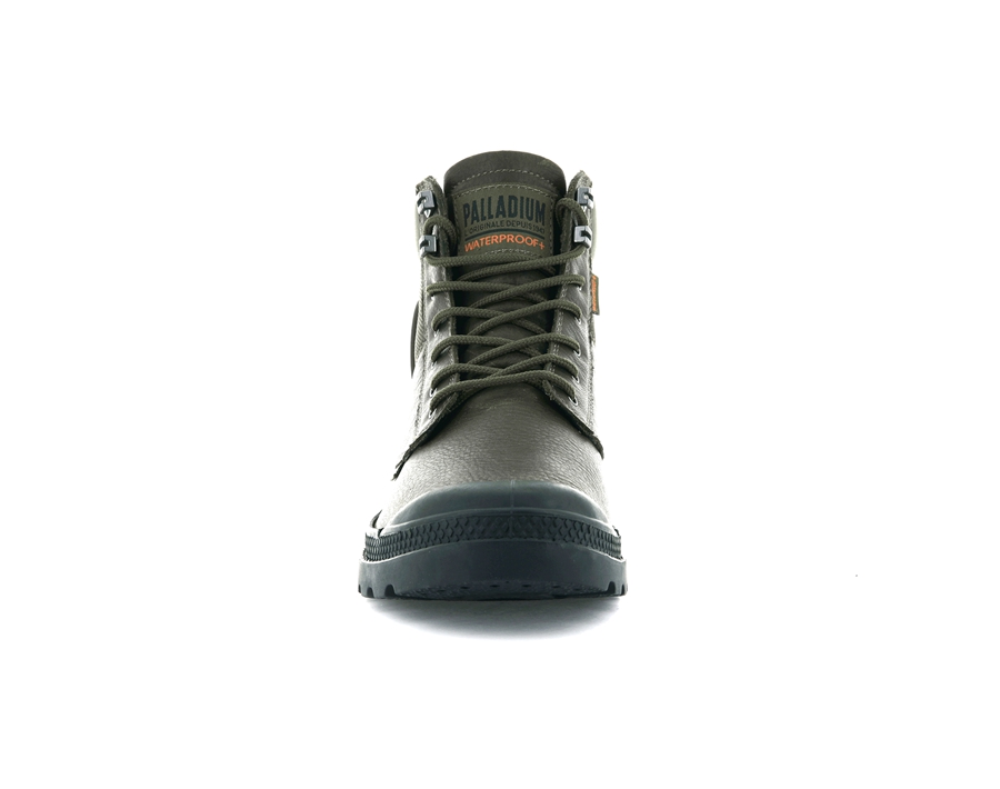 Palladium Pampa Shield Wp+ Lth Olivengrønne | JGI5789OZ