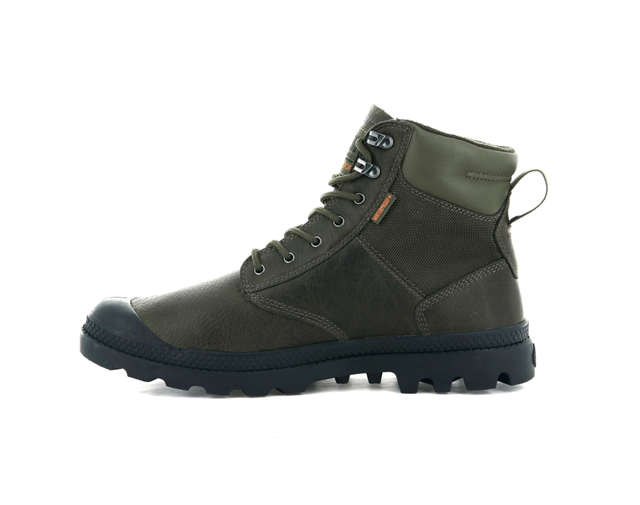 Palladium Pampa Shield Wp+ Lth Olivengrønne | JGI5789OZ