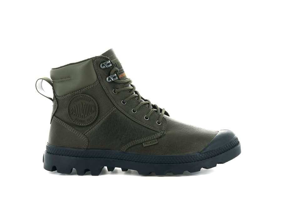 Palladium Pampa Shield Wp+ Lth Olivengrønne | JGI5789OZ