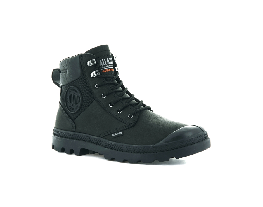 Palladium Pampa Shield Wp+ Lth Svarte | UPT8344LF