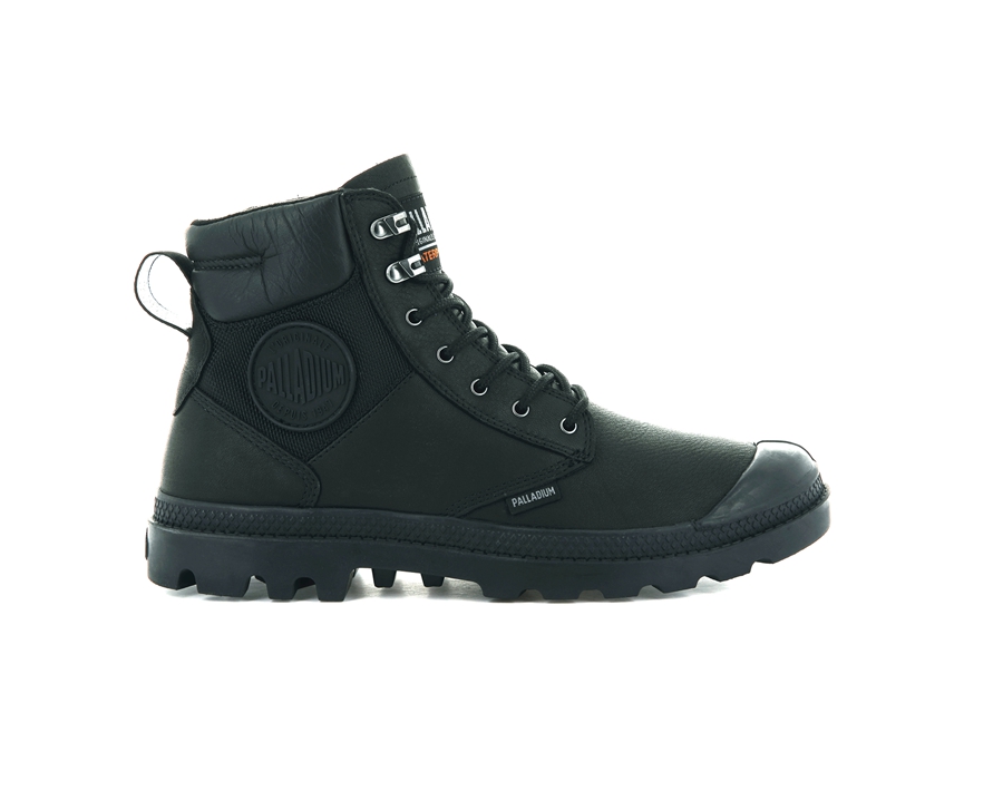 Palladium Pampa Shield Wp+ Lth Svarte | UPT8344LF