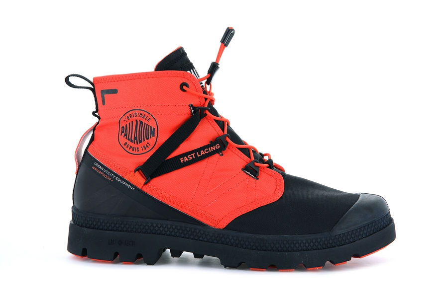 Palladium Pampa Travel Lite+ Vanntette Svarte Oransje | OVM7024TV