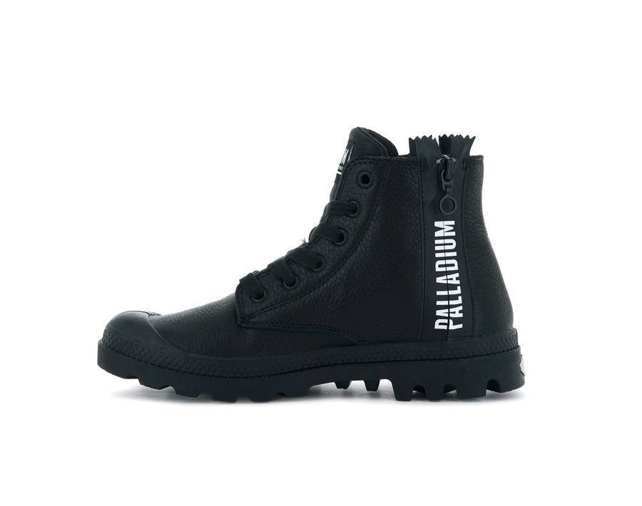 Palladium Pampa Ubn Zips Lær Svarte | ARM3940XH