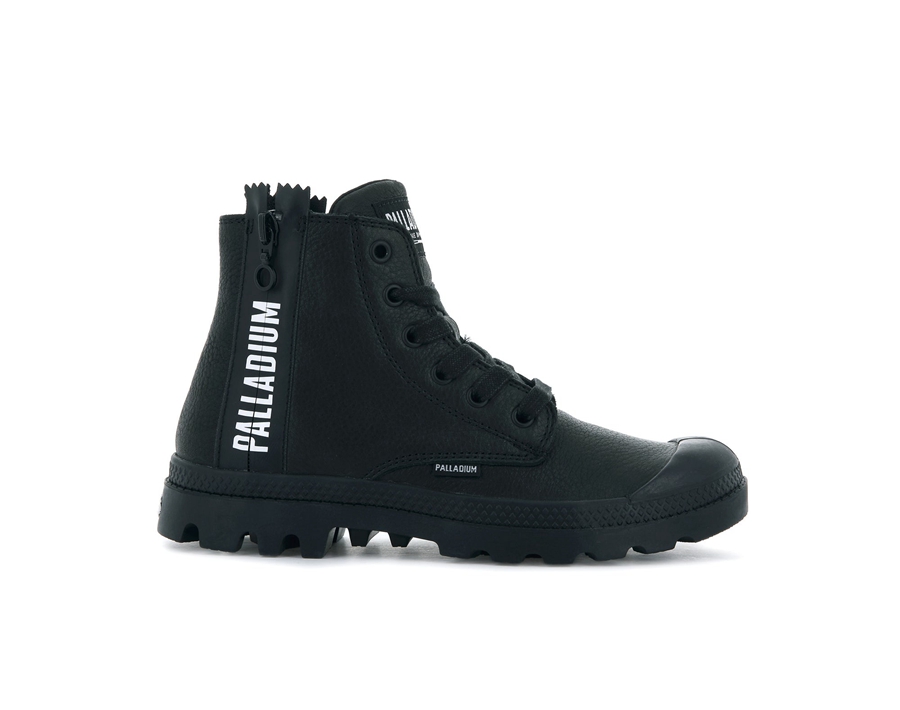 Palladium Pampa Ubn Zips Lær Svarte | ARM3940XH