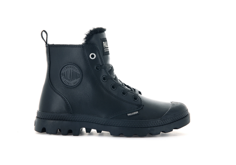 Palladium Pampa Hi Zip Lær S Svarte | MKQ1230CL